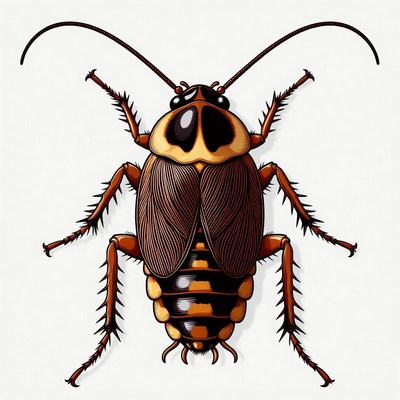 American Cockroach Illustration