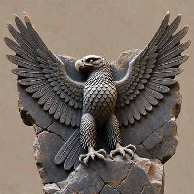 Stone Eagle with Spread Wings