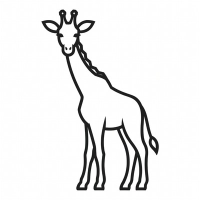 Giraffe outline illustration