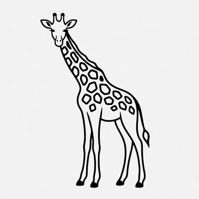 Giraffe outline illustration