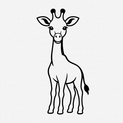 Cute cartoon giraffe illustration