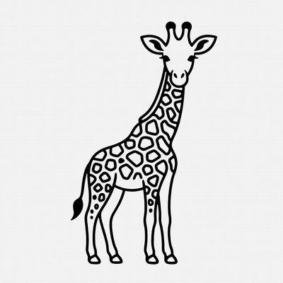 Giraffe outline illustration