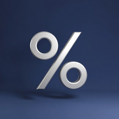 Shiny Silver Percent Symbol