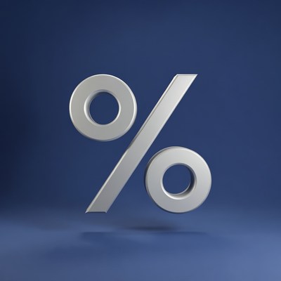 Shiny Silver Percent Symbol