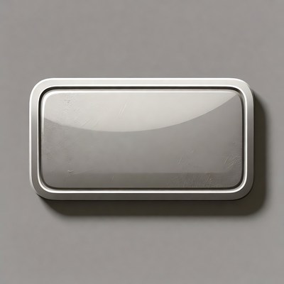 Shiny Blank Gray Button
