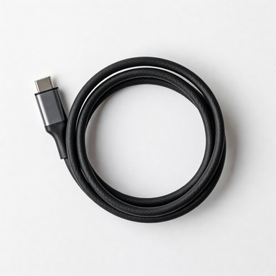 USB-C Charging Cable Coiled