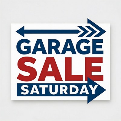 Garage Sale Saturday Sign
