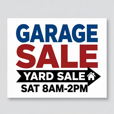 Garage Yard Sale Sign