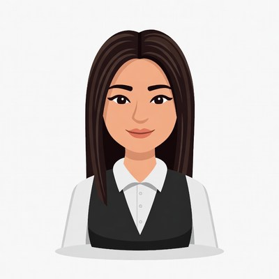 Asian woman in vest uniform