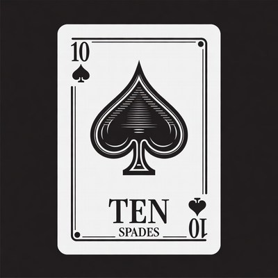 Ten of Spades Playing Card