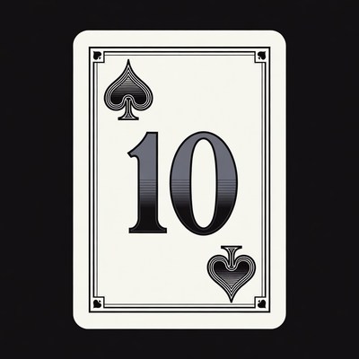 Ten of Spades Playing Card