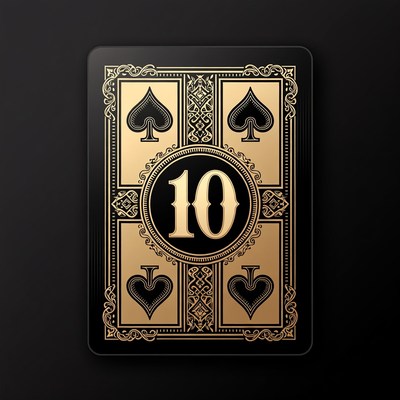 Ten of Spades Playing Card