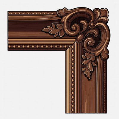 Ornate Wooden Picture Frame Corner