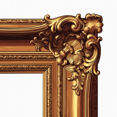 Ornate Gold Picture Frame Corner
