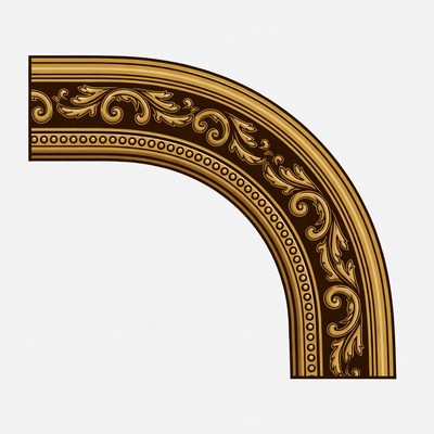 Ornate Golden Ornamental Corner Frame