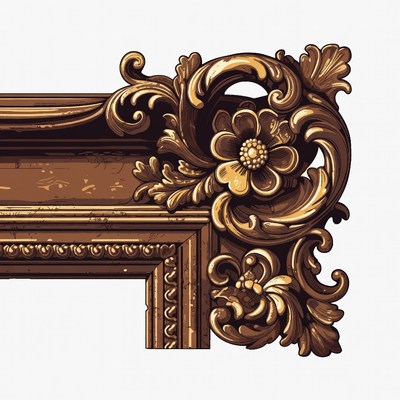 Ornate Golden Picture Frame
