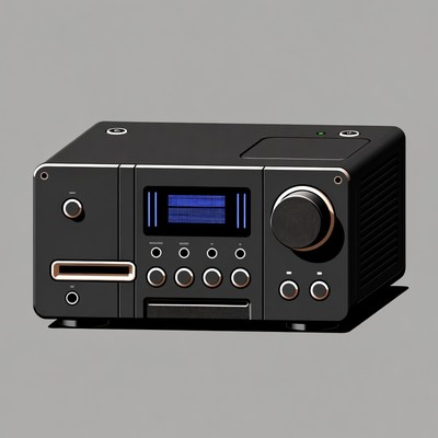 Black Digital Audio Receiver