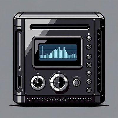 Black Digital Audio Recorder