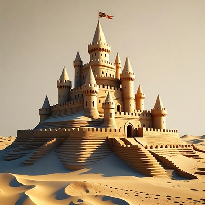 Sandcastle on Beach