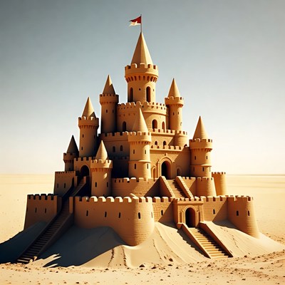 Sandcastle on Beach