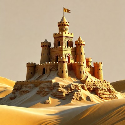 Sandcastle on Desert Dunes