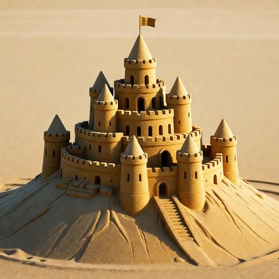 Sandcastle on Beach