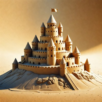 Sandcastle on Beach