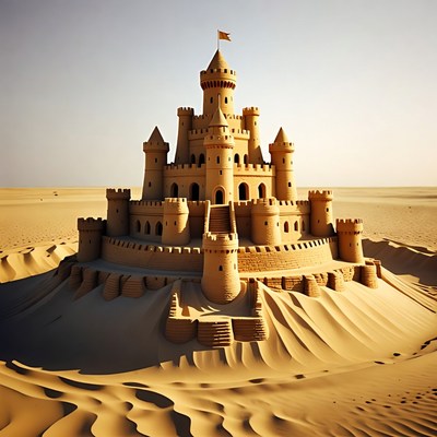 Sandcastle on Desert Beach