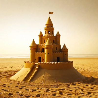 Sandcastle on Beach