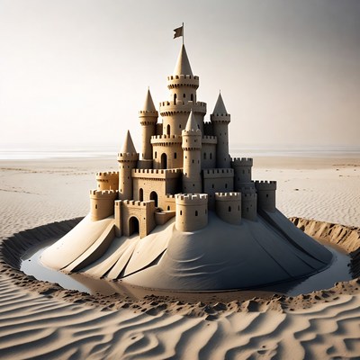 Sandcastle on Beach