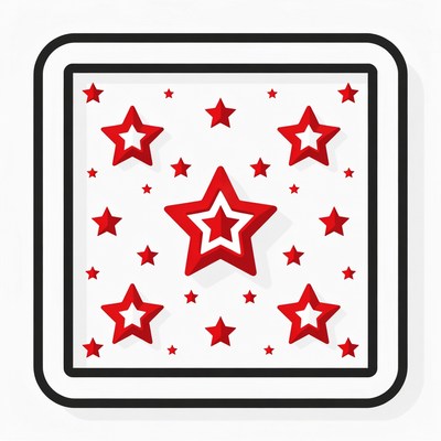 Red Stars Pattern Illustration