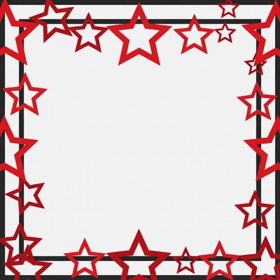 Red Star Border Frame