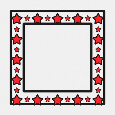 Red Star Border Frame
