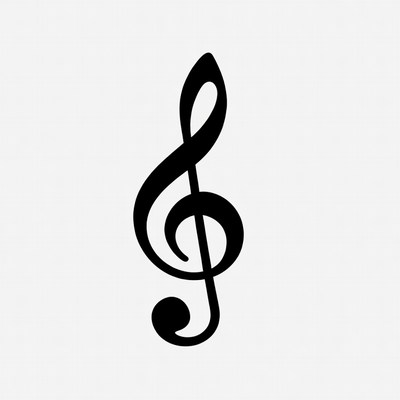 Black Treble Clef Symbol