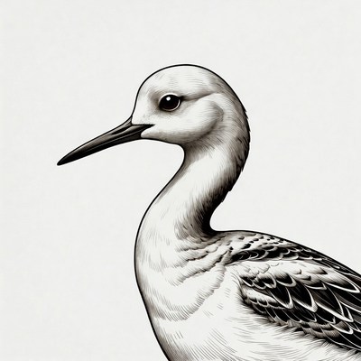 Dunlin bird illustration