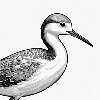 Black-bellied plover illustration