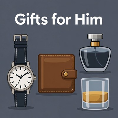 Gifts for Him Illustration
