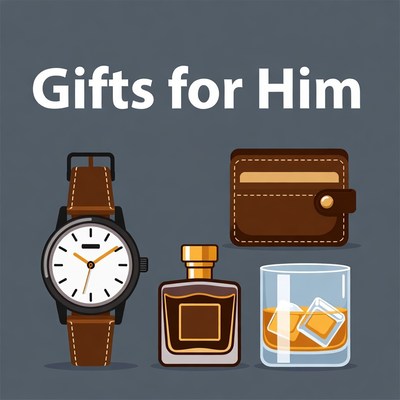 Gifts for Him Illustration