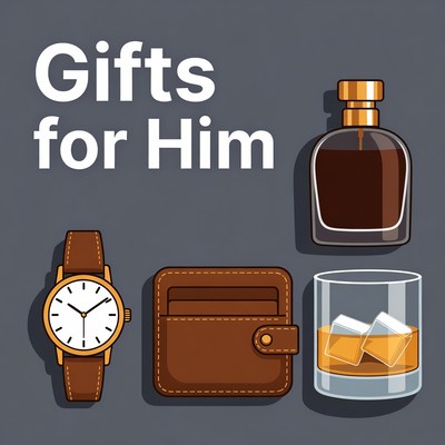 Gifts for Him Illustration
