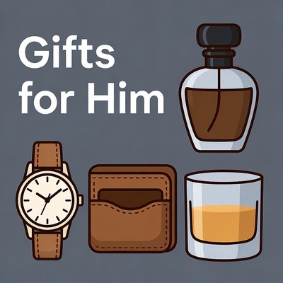 Gifts for Him Illustration