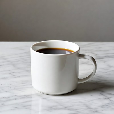 White Mug of Black Coffee