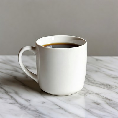 White Mug of Black Coffee