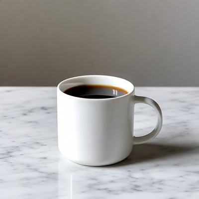 White Mug of Black Coffee