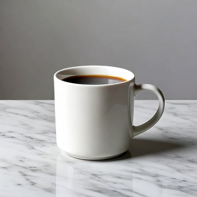 White mug of coffee