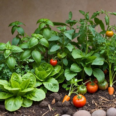 Fresh Herb and Vegetable Garden