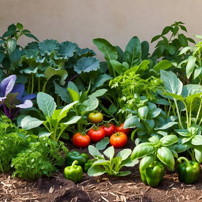 Fresh Garden Vegetables and Herbs
