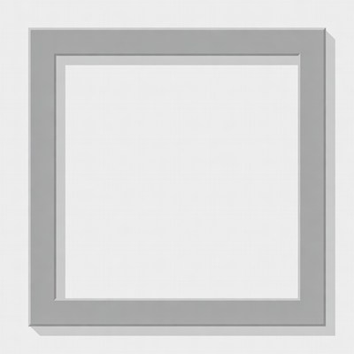 Gray Framed Empty White Picture Frame