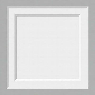 White Picture Frame on Gray Background