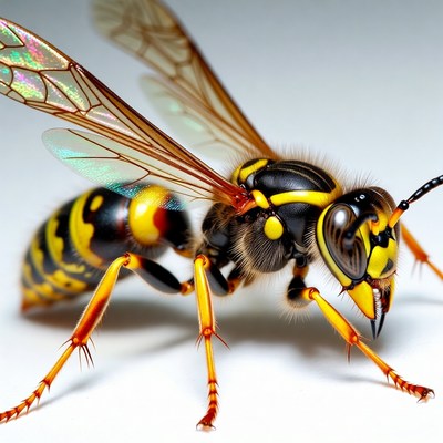Yellow Jacket Wasp Closeup