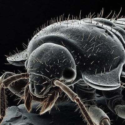 Macro close-up of woodlouse